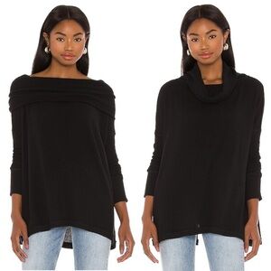 Free People Juicy Long Sleeve Waffle Weave Split Back top versatile